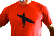 Surfer with board silhouette T-shirt